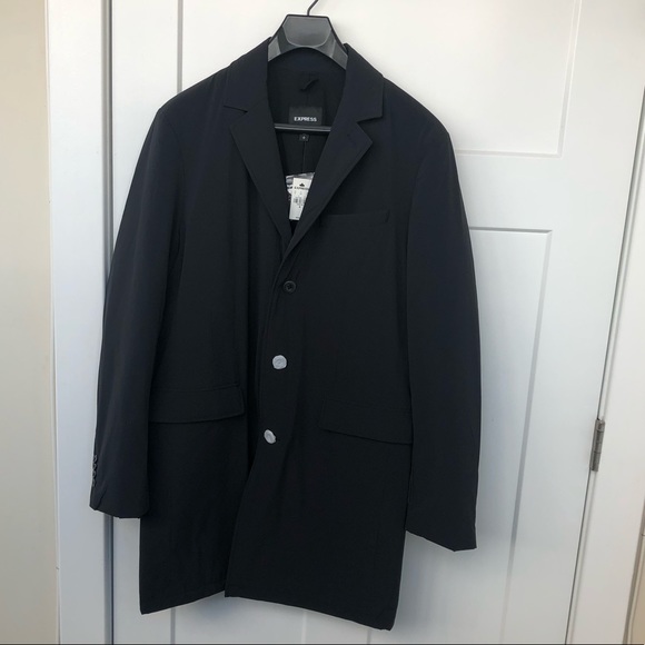 Express Nylon Water-Resistant Topcoat NWT